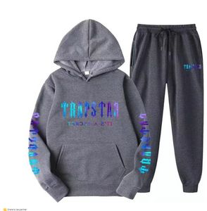 Survêtements pour hommes Survêtement Mens Nake Tech Trapstar Survêtements Sweat à capuche Europe American Basketball Football Rugby Twopiece avec Womens Long Trapstar Flee 1VMJ