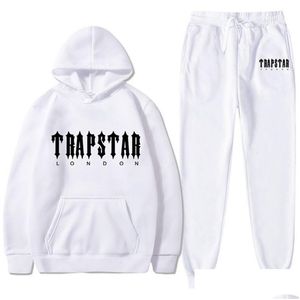 Survêtements pour hommes Survêtement Tendance À Capuche 2 Pièces Ensemble Sweat À Capuche Sportwear Jogging Outfit Logo Homme Vêtements249J Drop Livraison Vêtements Clothi Otqra