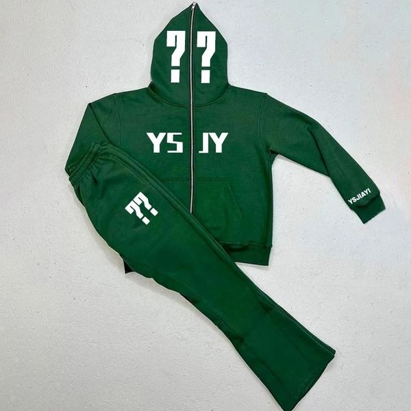 Survêtements pour hommes Y2K Streetwear Jouer des tours Lettre Sweats à capuche imprimés Hommes Hip Hop Gothique Zip Up Harajuku Goth Vestes d'hiver surdimensionnées fit Manteau ensemble 230804