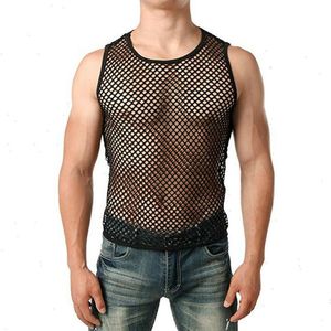 Hommes Transparent Sexy maille t-shirt voir à travers résille à manches longues muscle sous-vêtements discothèque fête effectuer haut t-shirts