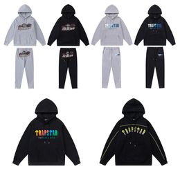 Hommes Trapstar sweat à capuche complet survêtement à capuche vêtements de sport hommes nake tech trapstar survêtements costume de sport pantalon à glissière sweat-shirt pantalon jogging taille S-XL