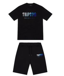 Heren Trapstar T-shirt Designer T-shirt Ronde Hals Korte Mouw Print Outfit Chenille Trainingspak Zwart Katoen Londen Streetwear S-2XL