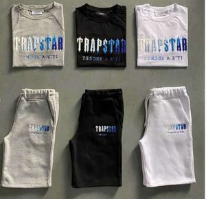 Heren Trapstar T-shirt Set Brief Geborduurd Trainingspak Korte Mouw Pluche ShortsMotion current203jrrr