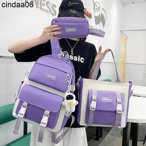 Heren Reistas Drie -delige set Backpack Contrast Schooltas Backpacks College Studenten licht grote capaciteit bagage mama -tassen licht