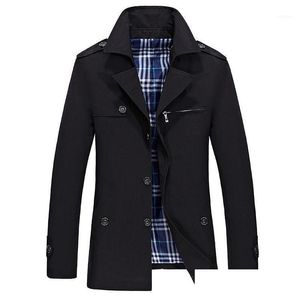 Heren Trenchcoats Collectie Mode Herfst Mannen Resistente Rimpel Windjack Casual Single Breasted Jasje Plus Size M-5Xl1