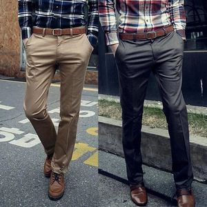 Pantalons pour hommes mince et respirant Version coréenne coupe ajustée pantalons décontractés costume d'affaires 240305