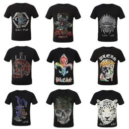 Diseñador de camisetas para hombre PP Skull Diamond camiseta Manga corta Dólar Oso pardo Marca O-cuello Calaveras de alta calidad Camiseta polo camisetas para hombre vestido de camiseta