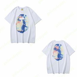 heren t-shirt ontwerper t shirts haaien nep rits patroon print kleding cartoon lijn t-shirt grafische T-stukken kleurrijke vrouwen t-shirt tie kleurstof shirt 4 4z1r