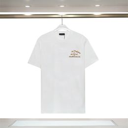 Camiseta para hombre, tops de diseñador, estampado de letras, sudadera de manga corta de gran tamaño, camisetas, jersey de algodón, ropa de verano A14