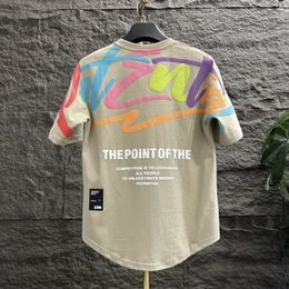 Tshirt masculin rock hip hop bouillons surdimensionnés surdimensionnés y2k trash lâche dans des vêtements coréens ordinaires 5xl t-shirts mâles 240518