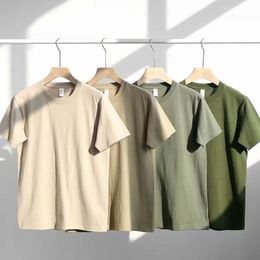 Tshirt pour hommes T-shirt pour femmes 100% poids lourd coton coton américain Clocker Cound Loose Couleur solide plus taille 4xlshirts