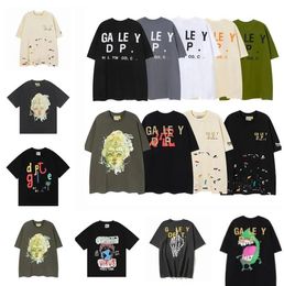 T-shirts pour hommes 2023 T-shirts Designer Galeries Depts Chemise Alphabet Imprimer Tendance Tendance Mode de base T-shirt court T-shirt à manches courtes Vert Blanc An