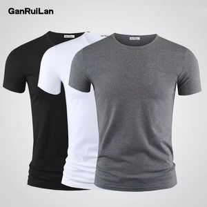 T-shirts pour hommes 3 pièces hauts t-shirts t-shirt hommes tendances de la mode Fitness t-shirt été col rond à manches courtes B01389 230619