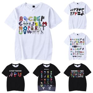 Camisetas para hombre Alfabeto Lore Imprimir Dibujos animados Casual Verano Niños Manga corta Camisa de anime Ropa para niños Boy Game Series 230404