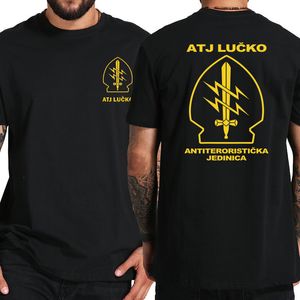 Hommes T-shirts ATJ LUCKO Forces Spéciales Militaire T-shirt Militaire Fans Cadeau Hommes Vêtements 100% Coton Unisexe Été Oneck Taille UE T-shirts 230403