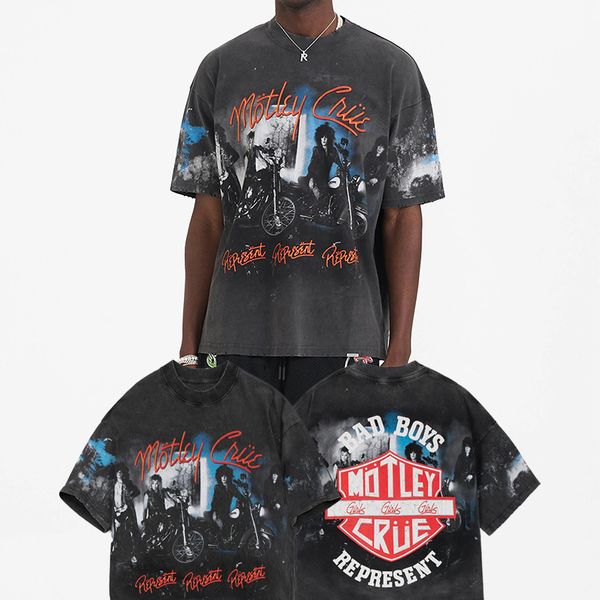 T-shirts pour hommes Bad Boys T-shirt groupe de rock joint portrait imprimé Vintage Vêtements high street coton hommes femmes lâche haut à manches courtes T-shirt 230712
