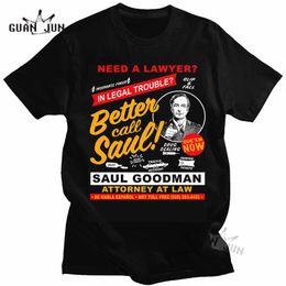 Heren t -shirts Better Call Saul Vintage T -shirt Oversized T -shirts 100% katoen unisex Heisenberg Breaking Bad Tees Harajuku Tops 230327