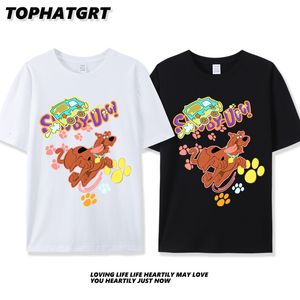 Hommes T-shirts Chien de Bande Dessinée Imprimé T-shirt pour Hommes 100% Coton Casual Manches Courtes Unisexe Classique T-shirts Femmes Vêtements D'été 230707