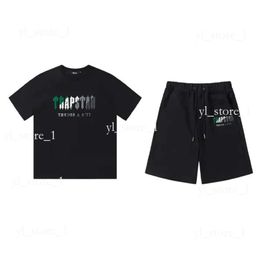 Mens TShirts Clothing Trapstar T Shirt Set Embroidered Chenille Decoded Chort Ice Flavours and Womens Shorts cotton material