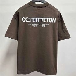 Heren T -shirts Cole T Shirts CB Short Shirt Men Dames Zomer Spring Losse groen Grijs Wit Zwart Bruin Sportwear T -stukken Breendruk Tops Korte mouw