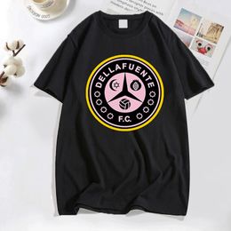 Heren T-shirts Dellafuente FC T-shirt Mannen Oversize Korte Mouw Katoen Casual S Man Designer Kleding Print Streetwear 2304042