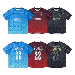 Heren T-shirts Designer Mode Kleding Tees Tsihrts Shirts Trapstar Oblique Nummer 23 Basketbalshirt Voetbal Geleidelijke kleurverandering Sport Korte mouw 1005ess