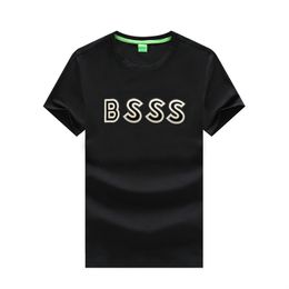 T-shirts pour hommes Designer Mens T-shirt Bos de haute qualité Nouveau classique imprimé T-shirt Casual Mode Luxe 100 coton de haute qualité Chemise respirante Chemise à manches de rue Lar