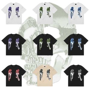 Camisetas para hombre Tops de diseñador Camisetas de verano para hombres Moda Revenges High Street Skull Impreso Street Style Hip Hop Co-ed Pareja Camiseta de manga corta