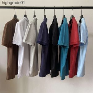 Camisetas para hombre Diseñador de Europa Bordado de letras CP Parche Camisetas para hombres Algodón casual Camisetas unisex Camisetas con cuello vuelto para hombre al aire libre Tops Polos Camisetas con etiqueta original luxu