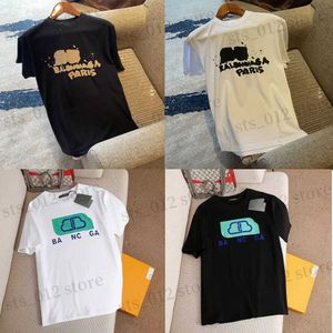 T-shirts pour hommes Marque française B Home XXXL 4XL Chemises Paris Impression Vêtements de mode Mans Femmes Lettre Designer Irrégularité Graphique Coton Qualité Vêtements Courts S