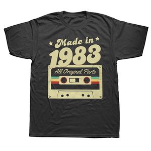 Mens TShirts Funny Vintage Made In 1983 T Shirt 40e Anniversaire Graphique Coton Streetwear À Manches Courtes Cadeaux D'été Style Tshirt Hommes 230407