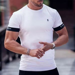 Heren t -shirts Gym T -shirt mannen Korte mouw Casual Slim T mannelijke fitness bodybuilding workout T -shirt Tops Summer Clothing 230407