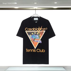 Heren T-shirts Harajuku Lente Casablanca Tennis Club Hof Gedrukt Tshirt Highquality Heren En Dames Katoen Casual Mode 230420