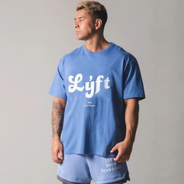 Camisetas para hombre Japan Gym T Camiseta de algodón de manga corta Casual Loose Print Male Fit Workout Tee Tops Summer Men Clothing 230403