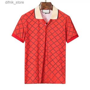 Mens Tshirts Luxurys Designers Summer Mens Womens Drs Fashion Cotton Polo Men de baissement Collar Social Style Giraffe Brand Gira