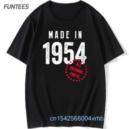 T-shirts pour hommes fabriqués en 1954 T-shirt d'anniversaire en coton Vintage Né en 1954 Conception en édition limitée Toutes les pièces d'origine Idée cadeau Tops Tee 230317