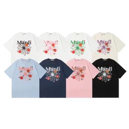 Mardi TShirt Femmes Été Style Coréen À Manches Courtes Imprimer T-shirts Pour Hommes De Mode Fleur Marque De Luxe Coton Femme Tee 230620