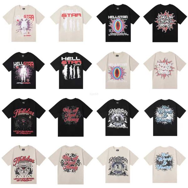 T-shirts pour hommes hommes Hellstar T-shirts hommes T-shirts de créateurs Dark High Street Tendances Hip Hop Hommes et Femmes Dark Pike High Street Haute qualité Mode sportive à manches courtes