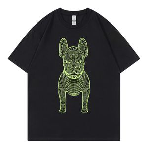 Heren T-shirts Heren T-shirts Hip Hop T-shirt Grappige Tees Tops Koreaanse Stijl Trend Merk Hoge Kwaliteit Effen Katoen Hond Print Oversized TShirt Vrouwen 230620