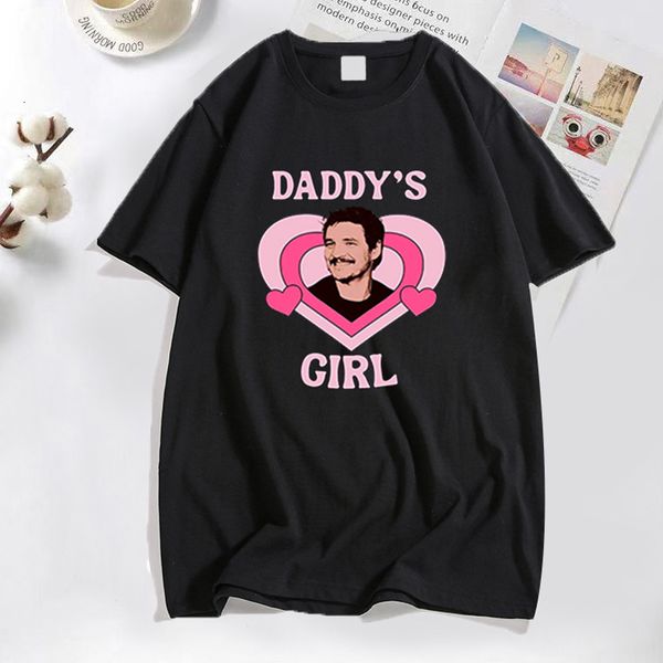 T-shirts pour hommes Pedro Pascal T-shirts Graphique Funny Daddys Girl T-shirt Coton Saint Valentin Tees Casual Manches Courtes Streetwear 90s 230322