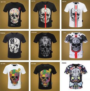 T-shirts pour hommes polo hommes designer PLEIN BEAR crâne diamant t-shirt à manches courtes dollar ours brun marque tee oneck crânes de haute qualité t-shirt t-shirts tops pb vêtements