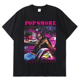 Camisetas para hombre Pop Smoke Moda T Hip Hop Streetwear Hombre T Hombres Rapper Casual Tops Camiseta vintage ONeck 230322