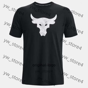 Tshirts masculins Project Rock Brahma Bull Tshirt Streetwear de mode décontractée pour hommes Sports Poussins de haute qualité