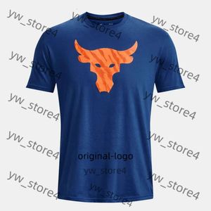 Tshirts masculins Project Rock Brahma Bull Tshirt Casual Fashion Streetwear Women Men Sportswear High Quality Sleeve Size XS 6xl Summer 2AA2