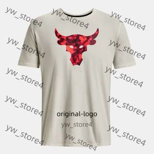 Tshirts pour hommes Project Rock Brahma Bull Tshirt Casual Fashion Streetwear Women Men Sportswear High Quality Sleeve Size XS 6xl Summer 4B37