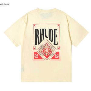 Tshirts masculins Rhude Tshirt Summer Designer T-shirts For Shirt Men Tops Luxury Lettre imprimé Shirt Mens Mens Vêtements à manches courtes