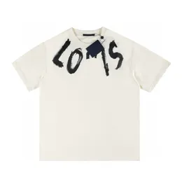 T-shirts pour hommes col rond brodé et imprimé style polaire vêtements d'été avec rue pur coton ew3t