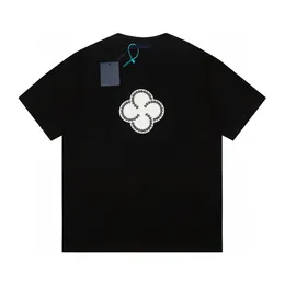 Camisetas para hombres Reduce de cuello redondo Viejo de verano de estilo polar bordado y impreso con camisetas de algodón puro en la calle 3T5
