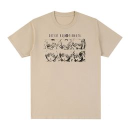 Hommes t-shirts expériences en série Lain t-shirt Harajuku Streetwear Manga coton hommes t-shirt t-shirt femmes hauts 230317