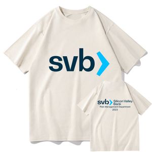 Heren T -shirts Silicon Valley Bank T Shirts Funny Clothing Women Men Graphic Sweatshirt Vintage Summer T -Shirt Cotton T -shirt 230419